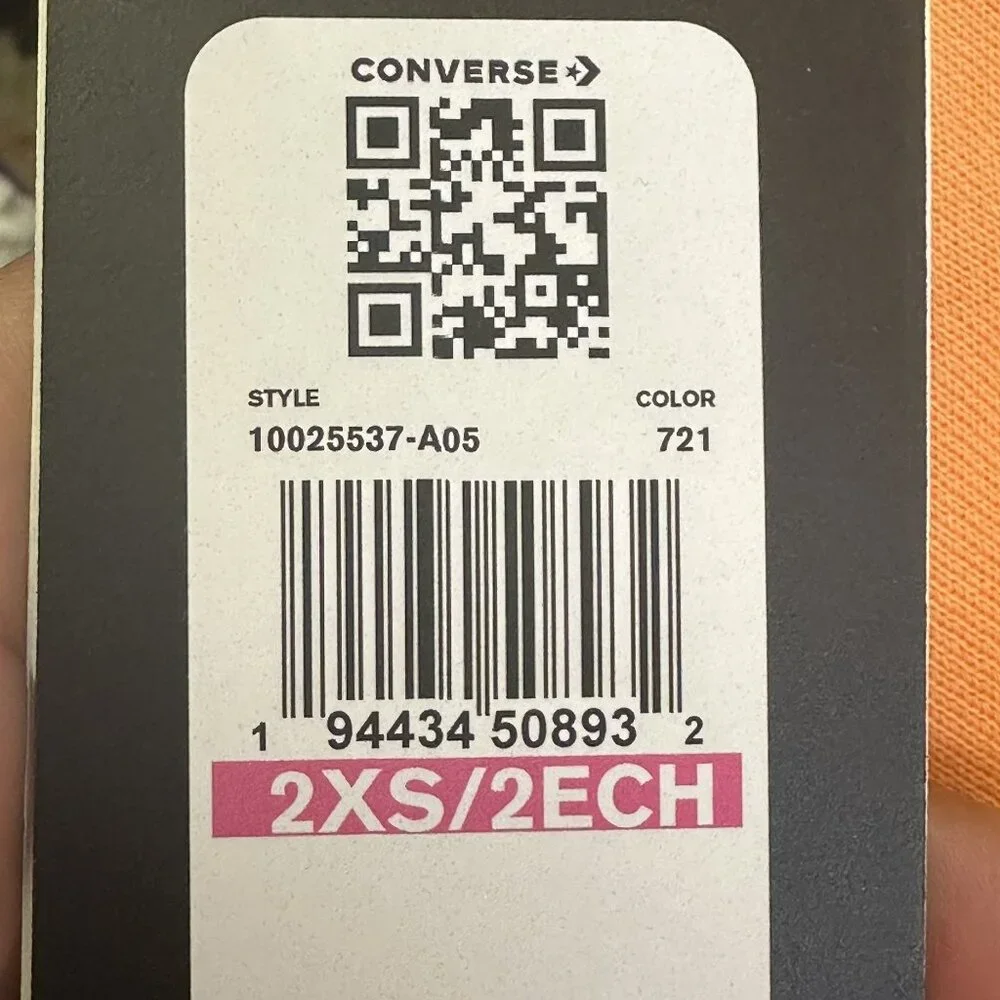 Converse Gender Free Pullover Hoodie Orange Unisex 2